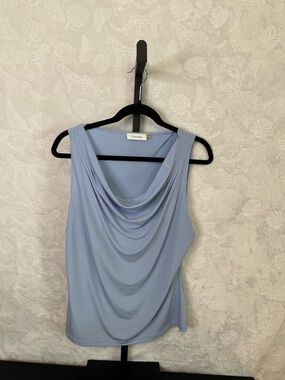 Calvin Klein Powder Blue Draped Cowl Neck Camisole